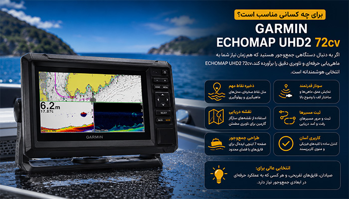 Garmin ECHOMAP UHD2 72cv برای چه کسانی مناسب است؟