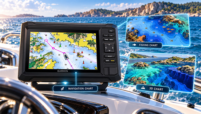 انواع نمودارها در اکومپ UHD2 72cv گارمین