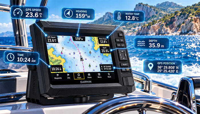 آشنایی با اطلاعات صفحه Navigation Chart